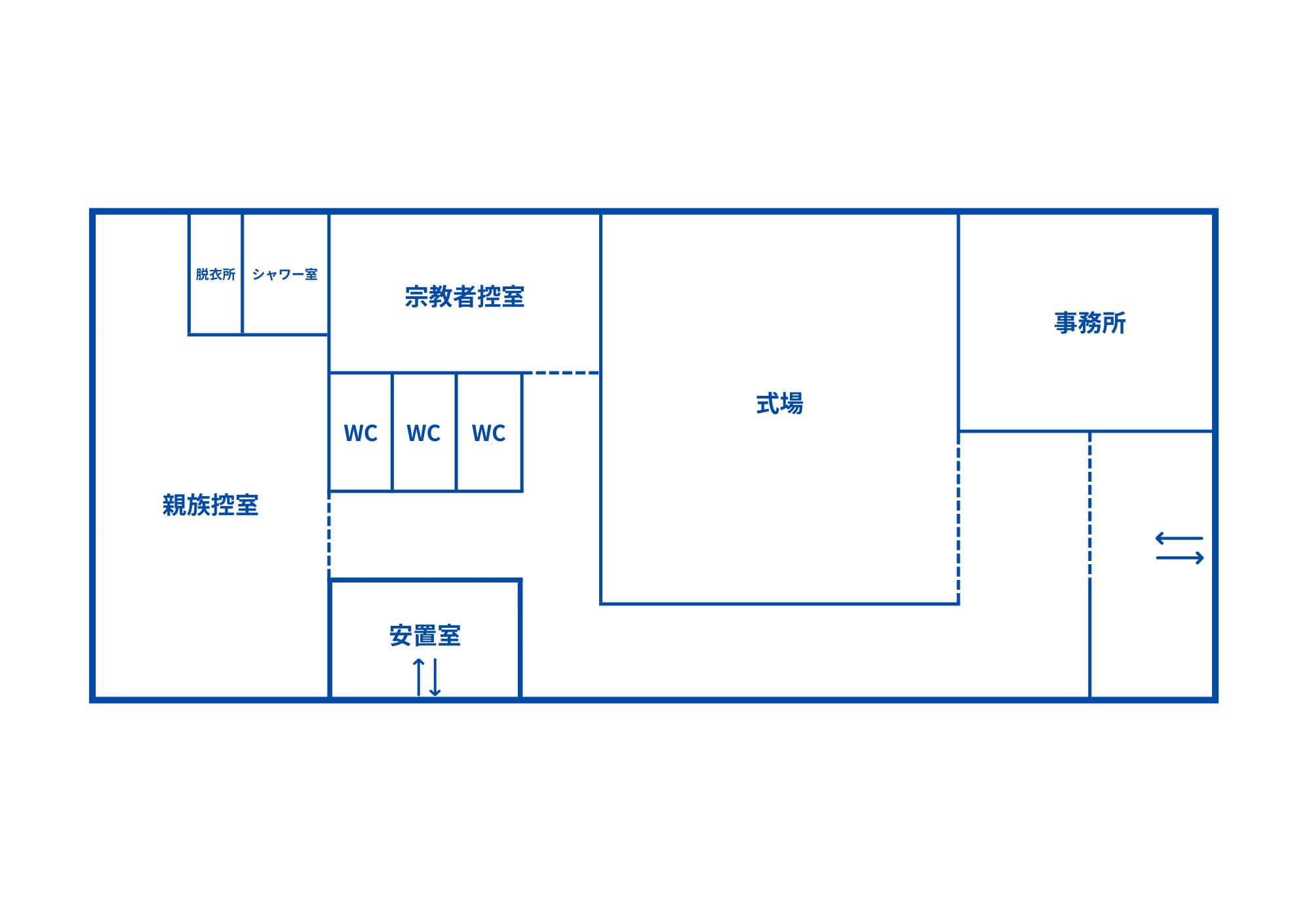 泉佐野ホール 館内地図｜家族葬てのひら